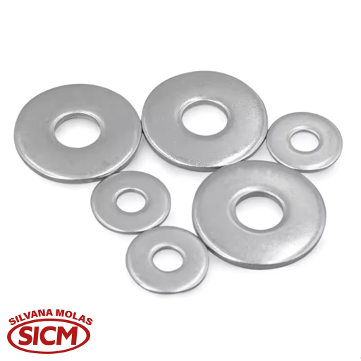 Arruelas fabricadas em alumínio